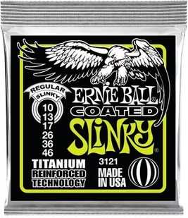Ernie Ball Titanium RPS Coated Slinky Electric Guitar Strings 3121 - Inne instrumenty muzyczne - miniaturka - grafika 1