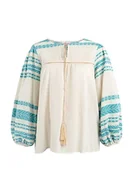 Bluzki damskie - IZIA Bluzka damska, turkusowy, XL - miniaturka - grafika 1