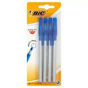 BIC Długopis Round Stic Exact niebieski 4 sztuki - Przybory szkolne - miniaturka - grafika 2
