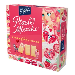 Wedel E. Ptasie mleczko o smaku koktajlu truskawkowego - Bombonierki i czekoladki - miniaturka - grafika 1