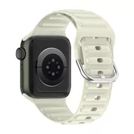 Akcesoria do smartwatchy - Apple Watch 41mm / 40mm / 38mm Pasek Silikon Regulowany Beżowy - miniaturka - grafika 1