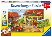 Puzzle - Ravensburger Puzzle Praca na farmie 2x12 - miniaturka - grafika 1