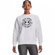 Bluzy sportowe damskie - Damska bluza dresowa nierozpinana UNDER ARMOUR Rival Fleece Crest Graphic Crew - miniaturka - grafika 1