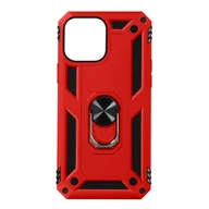 Etui i futerały do telefonów - Etui do iPhone 13 Antywstrząsowe Bi-materiał Ring Video Holder - czerwone - miniaturka - grafika 1