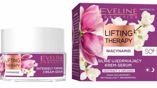 Eveline Cosmetics - Lifting Therapy - Intensely Firming Cream-Serum with Niacynamide - Silnie ujędrniający krem-serum z niacynamidem 50+ Dzień/Noc - 50 ml - Serum do twarzy - miniaturka - grafika 1
