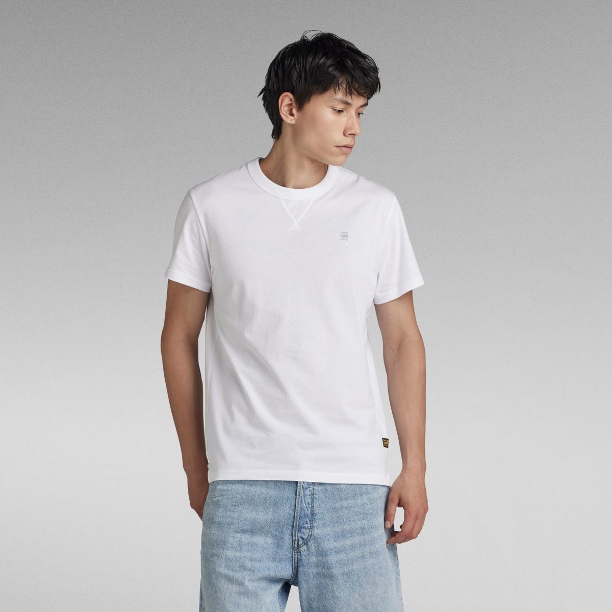 t-shirt uomo g-star d24449 336 - nifous base 110 white
