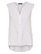 Bluzki damskie - ONLY Top "Kimmi" w kolorze białym - miniaturka - grafika 1