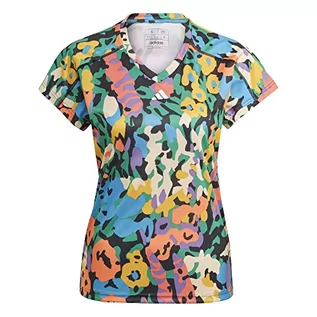 Koszulki i topy damskie - adidas Damska koszulka (Short Sleeve) Tr-Es AOP T, Black/Ecru Tint/White, HN5541, XS - grafika 1