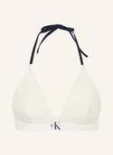 Biustonosze - Calvin Klein Trójkątny Stanik Bikini Ck Monogram weiss - miniaturka - grafika 1