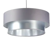 Lampy stojące - Srebrno-szara podwójna lampa wisząca - S418 D5-Z98 - miniaturka - grafika 1
