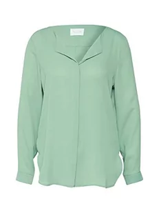 Vila Koszula damska High Low podzielony kołnierz - Koszule damskie - miniaturka - grafika 1