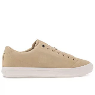 Buty sportowe męskie - Buty Tommy Hilfiger Hi Vulc Street Low Suede FM0FM04590-AB3 - beżowe - grafika 1