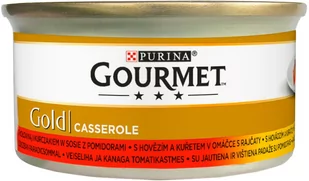 Purina Gourmet Gold Wołowina i kurczak w sosie pomidorowym 85g - Mokra karma dla kotów - miniaturka - grafika 1