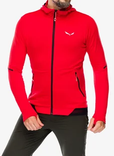 Bluza Salewa Pedroc PL Hooded Jacket - flame/flame - Bluzy sportowe męskie - miniaturka - grafika 1