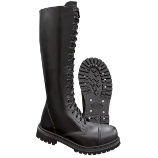 Buty BRANDIT Glany Phantom 20 Dziurek Czarne 39 - Odzież taktyczna i umundurowanie - miniaturka - grafika 1