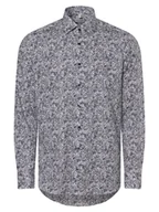 Koszule męskie - Olymp Level Five Koszula męska Mężczyźni Slim Fit Bawełna niebieski wzorzysty, 41 - miniaturka - grafika 1