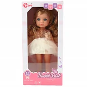 Lalki dla dziewczynek - LALKA W SUKIENCE DZIEWCZYNKA JAK ŻYWA REALISTYCZNA TWARZ DŁUGIE WŁOSY - miniaturka - grafika 1