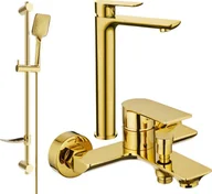 Zestawy baterii łazienkowych - Mexen Alfa DF62 zestaw wannowy, złoty - 745713DF62-50 - miniaturka - grafika 1