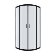Kabiny prysznicowe - Kabina prysznicowa NAMELESS Durasan 90x90 czarny mat półokrągła 1szt. - miniaturka - grafika 1