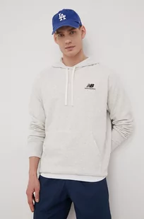 New Balance bluza męska kolor szary z kapturem melanżowa - Bluzy męskie - miniaturka - grafika 1