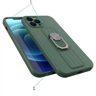 Etui na telefon Ring Case silikonowa obudowa z uchwytem na palce i podstawką do Samsung Galaxy S22+ Plus Czerwone - Statywy fotograficzne - miniaturka - grafika 3