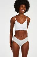 Majtki damskie - Hunkemöller Brazyliany w kształcie litery V London Biały - miniaturka - grafika 1