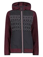 Kurtki damskie - CMP Kurtka polarowa w kolorze bordowo-czarnym - miniaturka - grafika 1