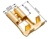 Inne akcesoria elektryczne - Konektor nieizol. płaski żeński 4,8/0,8k - miniaturka - grafika 1