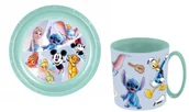 Zestawy naczyń dla dzieci - Talerz plastikowy + KUBEK dla dzieci zestaw na jedzenie Disney BAJKI - miniaturka - grafika 1