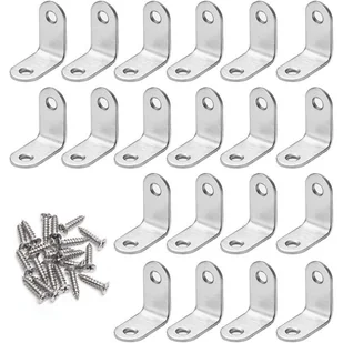 20 x 30 mm x 30 mm kątowe wsporniki w kształcie litery L do mebli drewnianych, srebrne - Zawiasy, okucia i inne akcesoria 20 x 30 mm x 30 mm kątowe wsporniki w kształcie litery L do mebli drewnianych, srebrne - Zawiasy, okucia i inne akcesoria - miniaturka - grafika 1