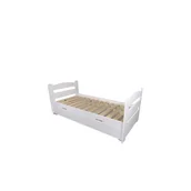 Łóżka dla dzieci i młodzieży - Łóżko Drewniane Sosnowe Maja 90 x 200 z Pojemnikiem Meble Doktór Bejca Biała - miniaturka - grafika 1