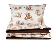 Pościel dla dzieci - Pościel 100x135 dziecięca Jesienna wycieczka do parku z plecaczkiem - miniaturka - grafika 1