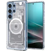 Etui i futerały do telefonów - Etui SPIGEN Ultra Hybrid Mag MagSafe do Samsung Galaxy S25 Ultra Zero One Biały - miniaturka - grafika 1