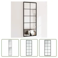Lustra - The Living Store Lustro ścienne 2 szt. czarne 100x40 cm metalowe - miniaturka - grafika 1