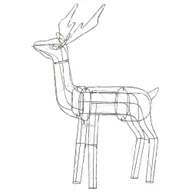 Ozdoby bożonarodzeniowe - Dekoracja ogrodowa LED jeleń 117 cm srebrna LAUGAR Lumarko! - miniaturka - grafika 1