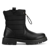 Buty dla dziewczynek - Śniegowce Nelli Blu CS6139-04 Czarny - miniaturka - grafika 1