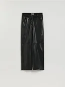 Spodnie damskie - Reserved - Spodnie z imitacji skóry - czarny - miniaturka - grafika 1