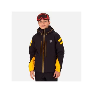 Kurtki narciarskie - Kurtka narciarska chłopięca ROSSIGNOL Boy Ski Jkt czarno żółta - grafika 1