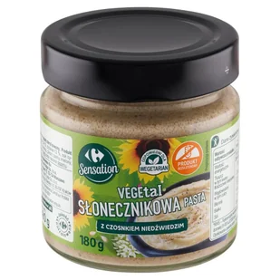 Carrefour Sensation Vegetal Słonecznikowa pasta z czosnkiem niedźwiedzim 180 g - Zdrowa żywność - miniaturka - grafika 1