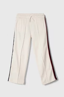 Spodnie i spodenki dla dziewczynek - Tommy Hilfiger spodnie dresowe dziecięce kolor biały wzorzyste - grafika 1