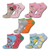 Skarpetki damskie - Zestaw 5x stopki damskie kolorowe SOXO nie do pary prezent - 35–40 - miniaturka - grafika 1