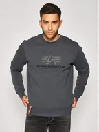Bluzy męskie - Alpha Industries Bluza Basic 178302 Szary Regular Fit - miniaturka - grafika 1