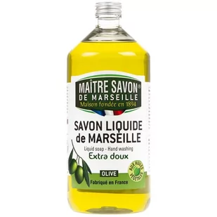 Maitre Savon De Marseille Mydło marsylskie w płynie oliwkowe 1000 ml - Maître Savon - Mydła - miniaturka - grafika 1