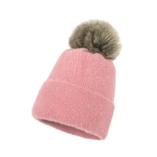 Czapka Soft Fluff Różowa (Rozmiar Uniwersalny) - Czapki damskie - miniaturka - grafika 2