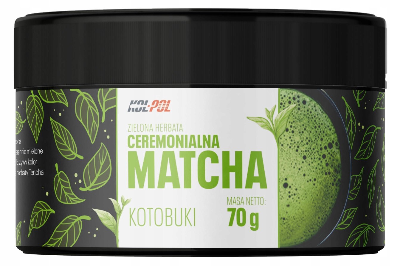 Matcha Ceremonialna Kotobuki 70g Zielona herbata jakość Premium Kol-Pol