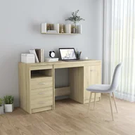 Biurka - vidaXL Biurko vidaXL Biurko dąb sonoma 140x50x76 cm płyta wiórowa 3054783 - miniaturka - grafika 1