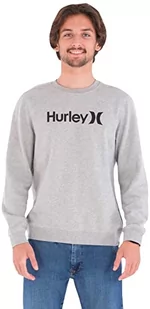 Hurley Męska bluza polarowa M OAO Solid Crew, Dk szary Htr, M - Bluzy męskie - miniaturka - grafika 1