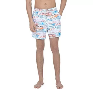 Kąpielówki męskie - Speedo vintage paradise 16 watershort white/mango/sky blue xl - grafika 1