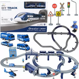 Pociąg Duża Kolejka Elektryczna Policja Auta 92 El - Kolejki i akcesoria - miniaturka - grafika 1