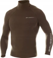 Bluzy sportowe męskie - Brubeck LS14200 Bluza męska RANGER WOOL khaki S - miniaturka - grafika 1